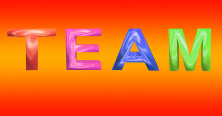 Multicolored team, modern image for integrated teams