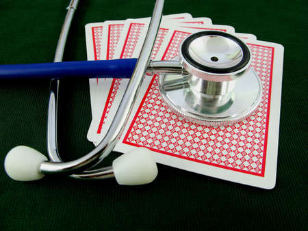 Gambling with your health? Get a check-up!の写真素材