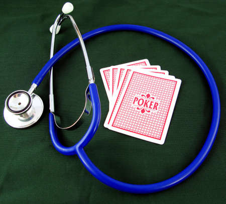 Gambling with your health? Get a check-up.の写真素材