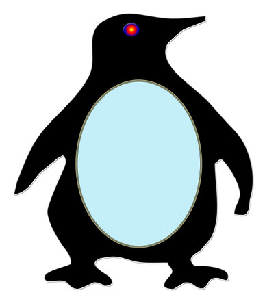 Perfect menu penquin advertising your productsの写真素材