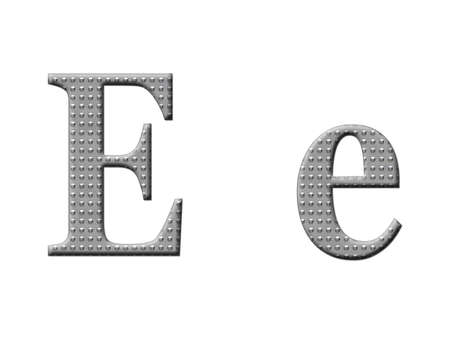 Strong steel letters for industrial themes with rivetsの写真素材