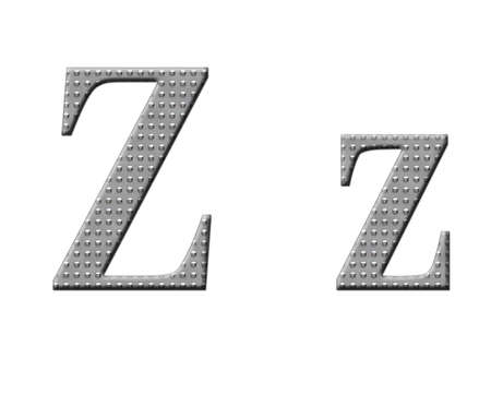 Strong steel letters for industrial themes with rivetsの写真素材