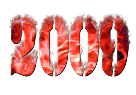 Sign for next year firey 2009 Hotの写真素材