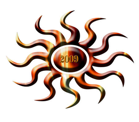 Sun welcoming the new year with its warmthの写真素材