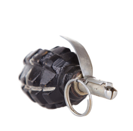 grenade on white backgroundの写真素材