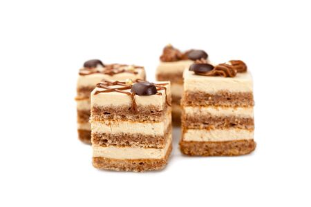 Mini Chocolate Cakes on whiteの写真素材