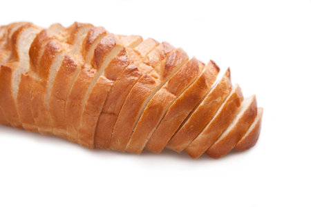 Sliced bread isolated on white