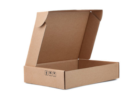 Open Cardboard Box isolated on a White background