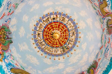 Ceilings in pavilion at Shrine NaJaのeditorial素材
