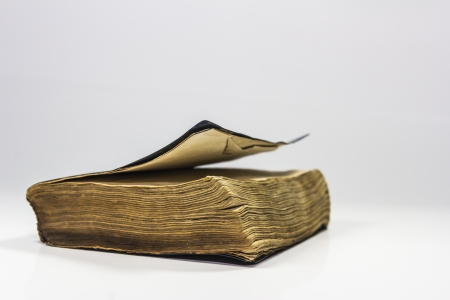 old book on white background の写真素材