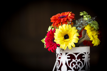 artificial flowers made from clothの写真素材