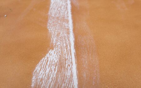 detail of grouting joints stoneware floor tiles before covering it with coatingの写真素材
