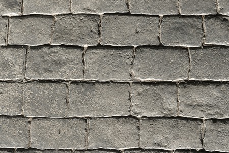top view of stamped concrete pavement outdoor, mimics cobblestones pattern, flooring exterior, decorative appearance gray color and texture of paving cobble stone,の写真素材