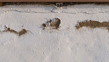 Wall paint peeling off due to moisture problems on wallcovering, need repaired and re-paintedの写真素材