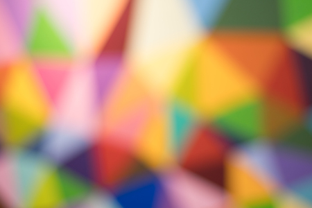 blurred multi colored colorful geometric shapes background abstract bokeh, rainbow diversityの写真素材