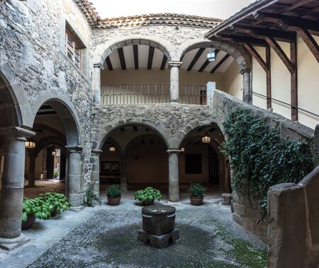 Old spanish building interior courtyard house traditional architectureの写真素材