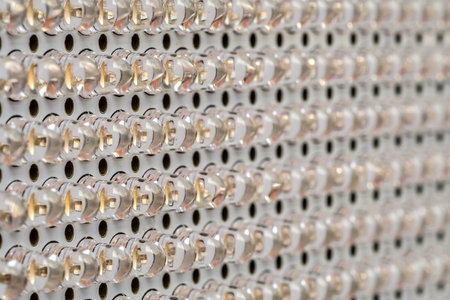 LED panel with light diodes, transparent protective glass