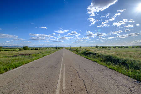 country road empty asphalt in the countrysideの写真素材