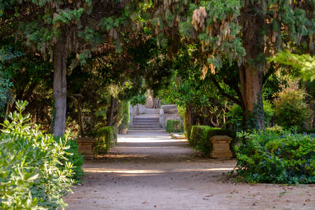 Jardines del Real, Viveros Valencia, near old dry riverbed of the River Turiaの写真素材