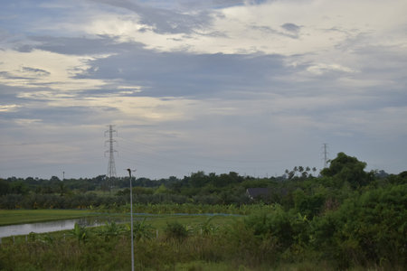 the landscape of nature in the city of Lampang in North Thailand.