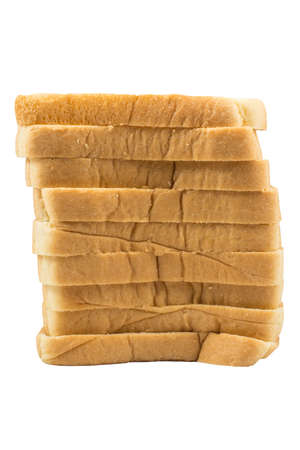 The cut loaf of bread,isolatedの写真素材