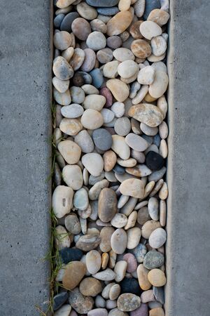 Walkway and stone texture backgroundの写真素材