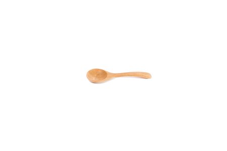 Wooden Spoon isolated on white backgroundの写真素材