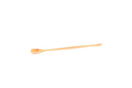 Wooden Spoon isolated on white backgroundの写真素材