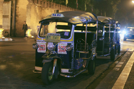 Tuktuk in the old town - Chiangmai , Thailand