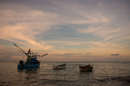 Fishing boat in the evening