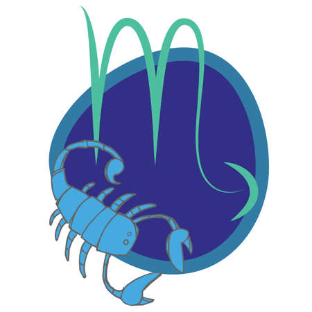 A sketch of the zodiac sign of the scorpiusのイラスト素材