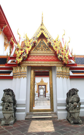 Entrance at templeの写真素材