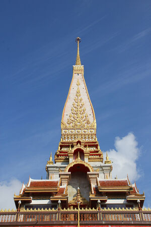 prang temple in thailandの写真素材