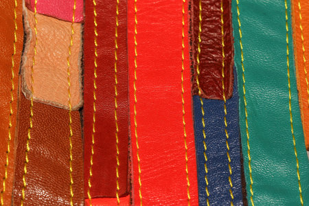 Leather sheep fabric colorful