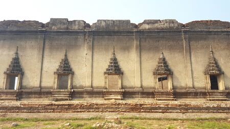 Old temple ever underwater, Sangkhlaburi, Kanchanaburi, Thailandの写真素材