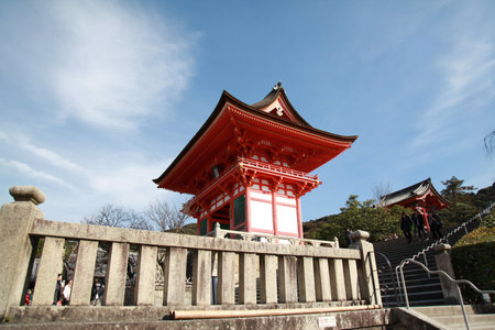 Kyoto; Japan - November 25 2017 : the Kiyomizu Dera templeのeditorial素材