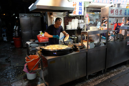 Taipei,Taiwan-October 11 ,2018:Ximending night market the most famous in taiwan people visit .のeditorial素材