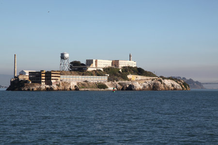 The alcatraz island in sanfrancisco,California,USA.のeditorial素材