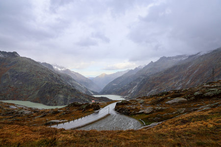View of Landscape mountain in nature and environment at swiss