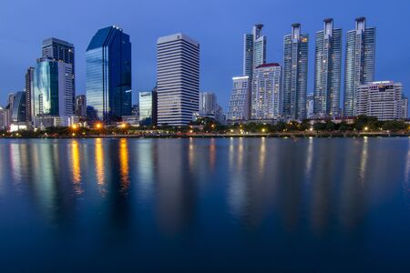 Bangkok, Thailand-June 15,2015:View of Cityscape night from Queen Sirikit National Convention Centerの写真素材