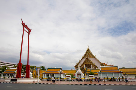 Bangkok,Thailand-July 4,2020:The Chuch is beautiful landmark and famous in Suthat temple at bangkok thailandのeditorial素材