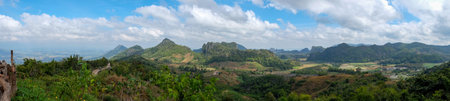 View of panorama the mountain and nature Park at thailand