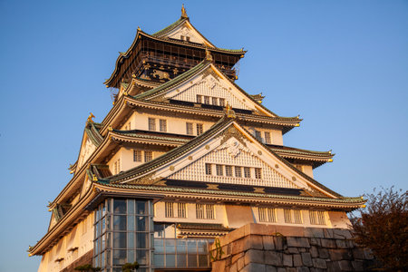 Osaka,japan-November 27,2017:The osaka castle in the big castle and most famous in osaka japanのeditorial素材
