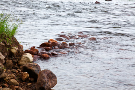 The nature rock in the riverの写真素材