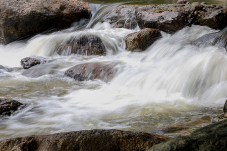 The view of landscape namg romg water fall is beautiful national park