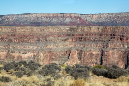 View of landscape in Grand Canyon National Park at USAの写真素材