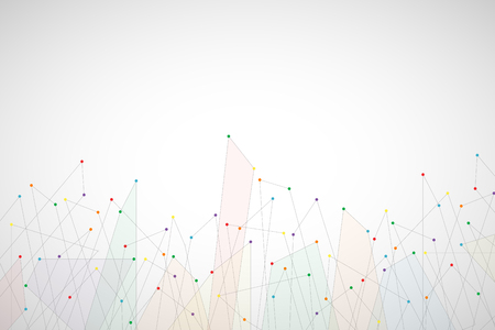 Abstract colorful polygon technology backgroundのイラスト素材