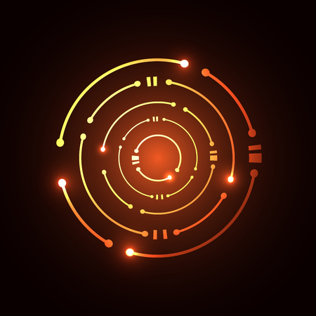 Circle digital technology , logo design templateのイラスト素材