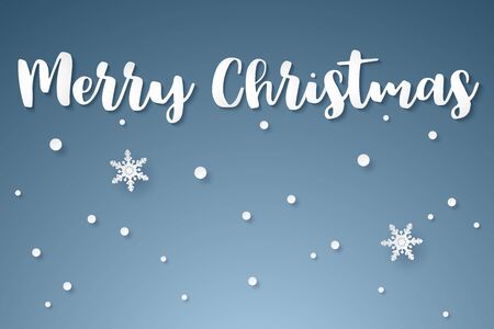 Merry Christmas , Happy New Year , paper art styleのイラスト素材