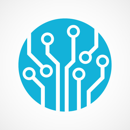 Circuit board isolated , technology iconのイラスト素材